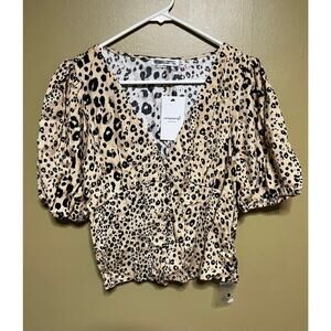 NWT Inmod Los Angeles Top Chetah Print Top